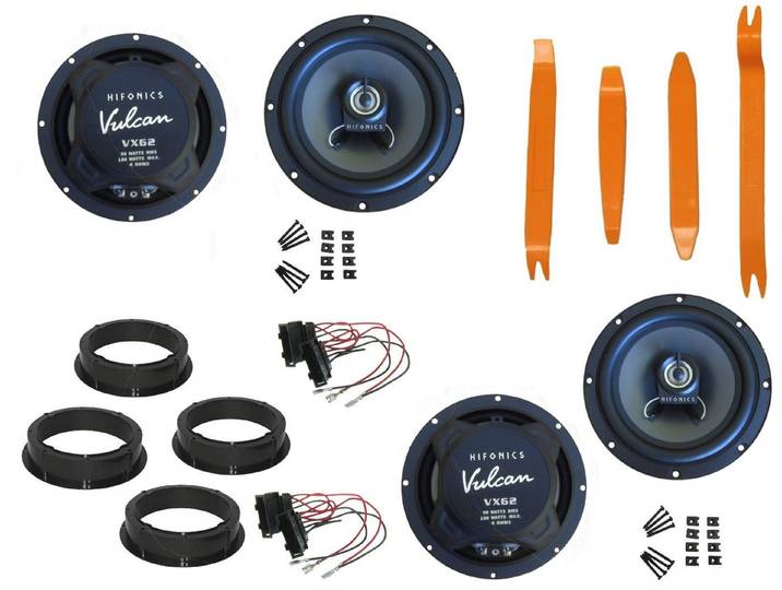 DSX Hifonics Lautsprecher für VW T-Roc Bj 17-22 Tür Vorne hinten Bügel Auto-Lautsprecher (180 W)