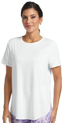 Skechers Women's GO DRI Swift Tunic Tee (Size Medium) White, Polyester,Spandex