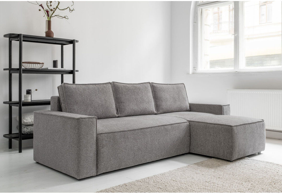 MiuForm Brave Dave 4 Seater Corner Sofa Grey 87cm H X 250cm W X 156cm D