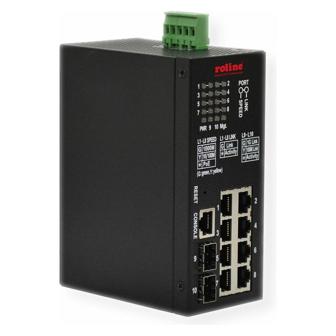 Roline Industrial 10x Gigabit Ethernet Switch (10 Ports) (21.13.1137)