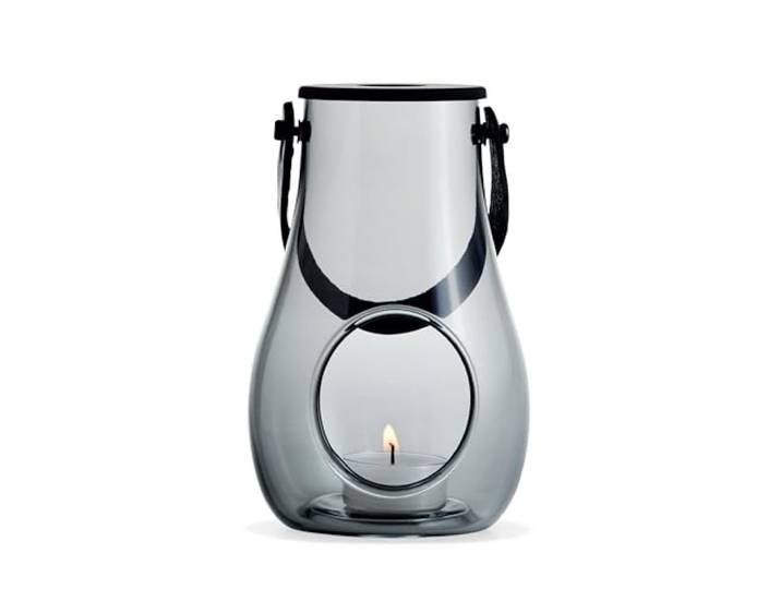 Holmegaard Lanterne H16.5 cm Design with Light en verre soufflé\, gris