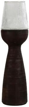 BIDK Home Arbre Dark Brown Hurricane/Vase Mango Wood