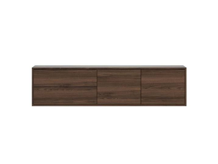 Meuble TV L.160 cm MINO imitation noyer