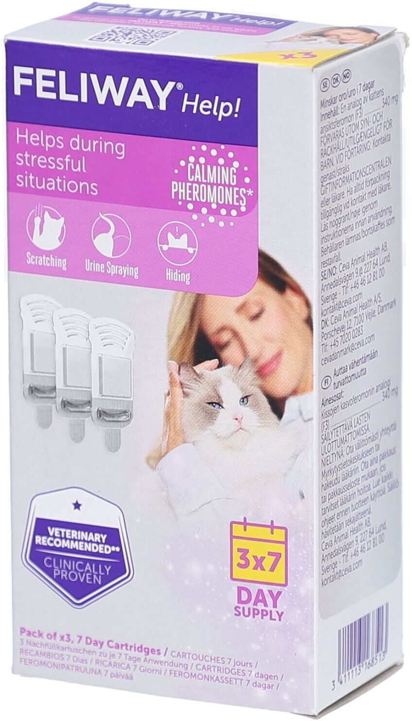 Feliway Help Nachfüllset f.Katzen 3x340 mg Suspension für einen Vernebler
