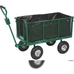 TRIZERATOP Chariot de jardin 95x50x40 cm, jusqu'à 300 kg, chariot de transport