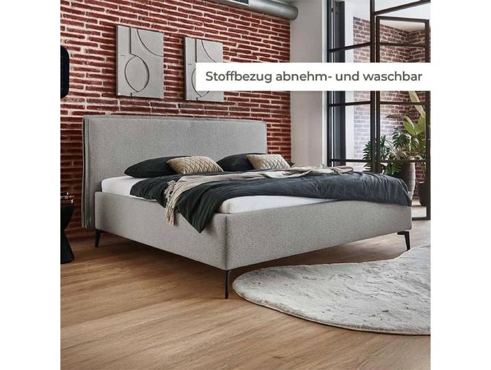 HOMELIV. Polsterbett SwitchIT Sheffield Webstoff 140x200 cm Dunkelgrau industrial, Mit abnehmbarem Bezug