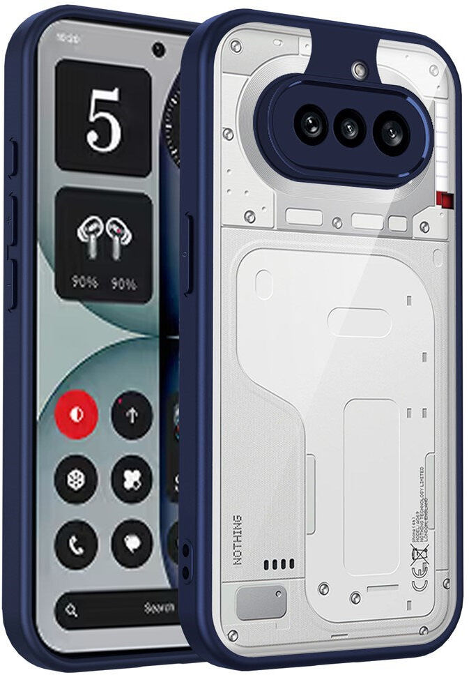 INCOVER Nothing Phone (4a) Hybrid Bagside Cover - Gennemsigtig / Blå