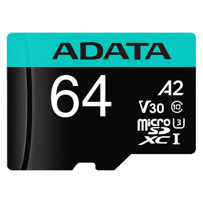 Adata Premier Pro V30S (64 GB, microSDXC, U3, UHS-I) (AUSDX64GUI3V30SA2-RA1)