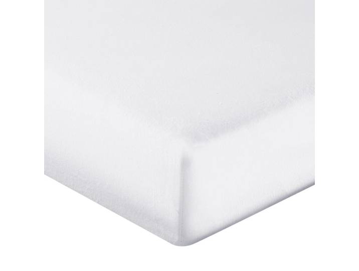 Protège matelas molleton en coton blanc 200x200 cm
