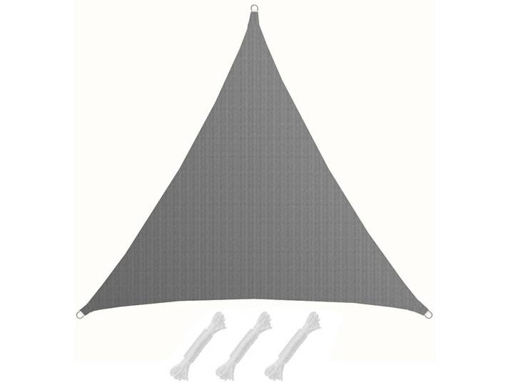 Amanka Sonnensegel Luftdurchlässig 700 cm Grau, Kunststoff, Dreieckig, 700x700 cm, Sonnenschutz, Sonnenschirme