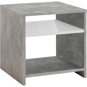 FMD-Möbel Beistelltisch Lund, beton, aus Holz, quadratisch, (B/H) 40 x 40 cm