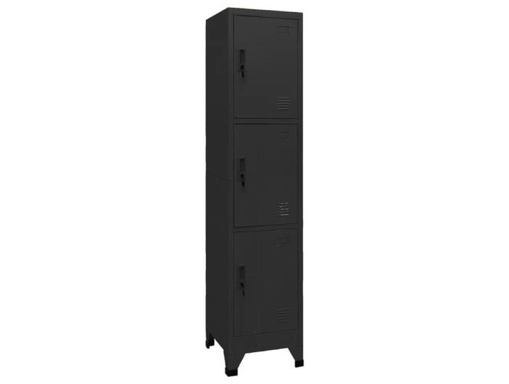 Armoire de rangement-Armoire à casiers Noir 38x45x180 cm Acier SHL870431