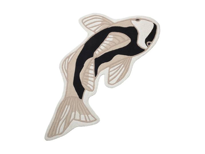 Broste Copenhagen Tapis Koi 97x130 cm Black-beige