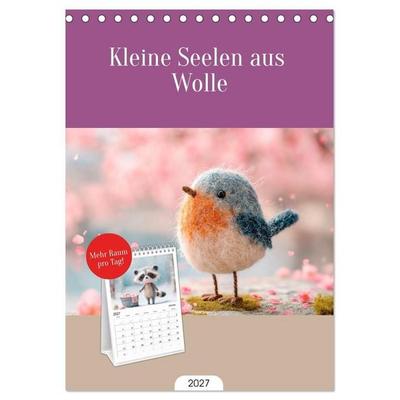 Kleine Seelen aus Wolle (Tischkalender 2027 DIN A5 hoch), CALVENDO Monatskalender