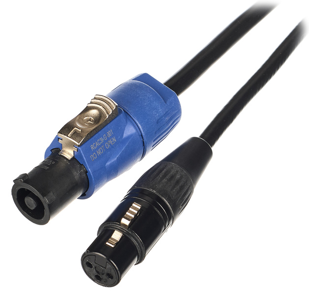 the sssnake PC 10 Power Twist/DMX Cable nero