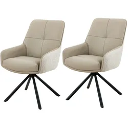 Tchibo - 2 Armlehnenstühle »Faro I« - 62x63x89,5cm - beige -