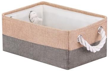 Unique Collapsible Storage Basket Bin With Handle, Fabric Storage Cube