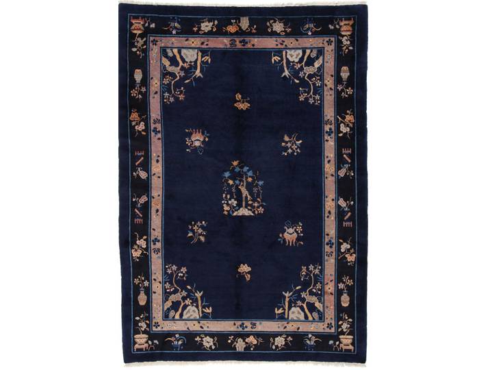 China Peking Antik Teppich 186x269 Handgeknüpft Orientteppich Wolle