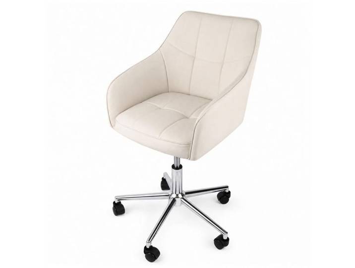 Chaise de bureau HUOLE blance ergonomique hauteur réglable charge maximale de 120 kg structure en acier.