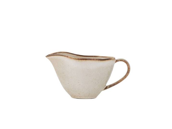 Sauciere Elinay – Steingut mit reaktiver Glasur - Natur - Luxusbetten24