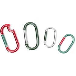 Tchibo - 4 Karabinerhaken - silber