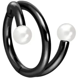 Titan Segmentring Clicker mit Innengewinde 3 RINGE + 2 SYNTHETISCHE PERLEN