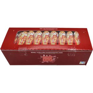 Storz Weihnachtsmann Mini-Nikolaus, Höhe 7,5 cm, Fairtrade, Edelvollmilch-Schokolade, je 5,5 g , 140 Stück