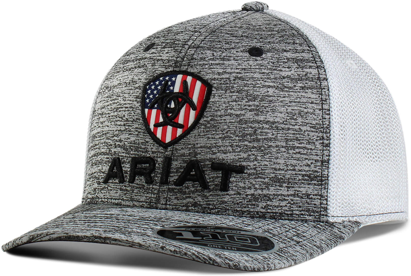 Men's Simple Logo Mesh Cap in Grey Flag by Ariat