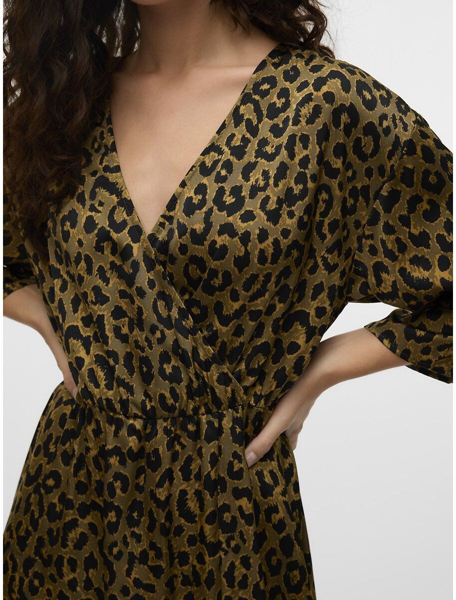 VERO MODA Robe longue imprimée, col V