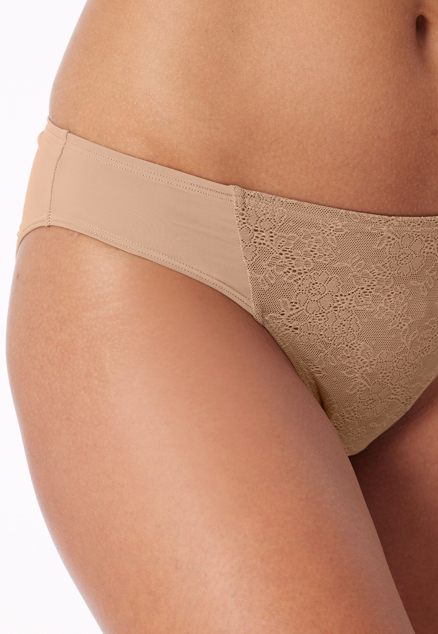 Rioslip SCHIESSER "Air", Damen, Gr. 48, Spitze, rosa (maple), Spitze, Obermaterial: 85% Polyamid, 15% Elasthan, körpernah, Unterhosen Rioslip, blickdichter Spitzen-Einsatz, weich, Microfaser maple 48, Spitze