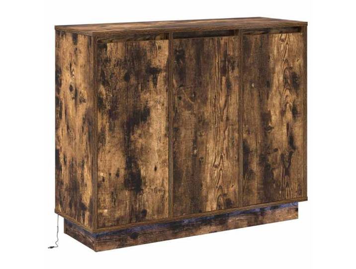 NOUVEAU Meuble buffet de salon - Buffet LED - Chêne fumé - 90x32x75cm Bois d'ingénierie 95265