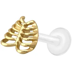 PTFE Labret mit Innengewinde + Titan-Aufsatz SKELETT TORSO
