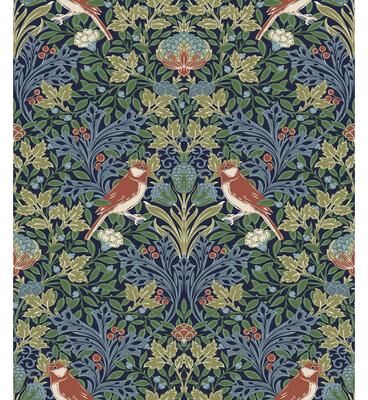 RoomMates Garden Aviary Jewel Peel and Stick Wallpaper