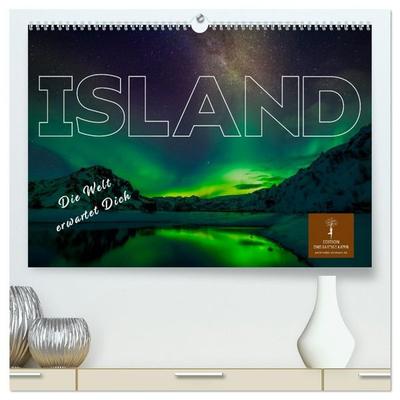 Island - die Welt erwartet Dich (hochwertiger Premium Wandkalender 2027 DIN A2 quer), Kunstdruck in Hochglanz
