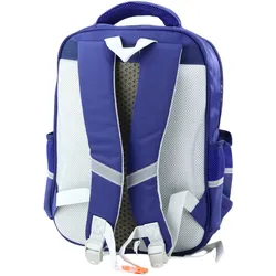 Schulrucksack Patches mit Dinosaurier-Brustgurt Marineblau 39x27x15cm