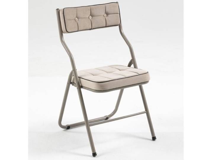 URTR Lot de 2 chaises pliantes avec coussin portables déjà montées pour invités cuisine bureau mariage fête Kaki