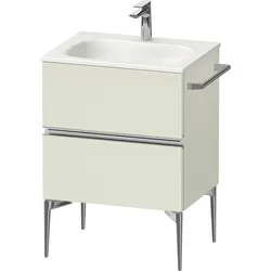 Duravit Sivida Waschtischunterbau, 2 Schubkästen, Griffleiste chrom, 610x477x592mm, zu Sivida, SV4650010HH0000, Farbe: Blassgrün matt