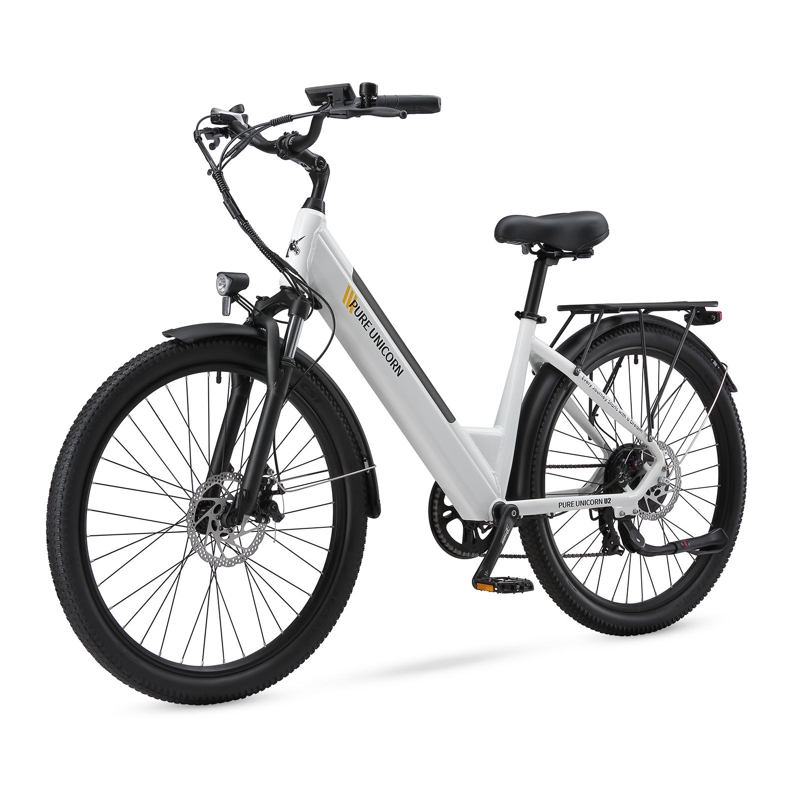 U2 City Commuter E-Bike,48V 12.8Ah,27.5 Zoll × 2,35 Zoll All-Terrain-Luftreifen,Reichweite: 40-60 km