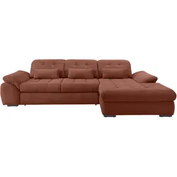 Ecksofa mit Bettkasten Rigatti ca. 314x184 cm Koralle
