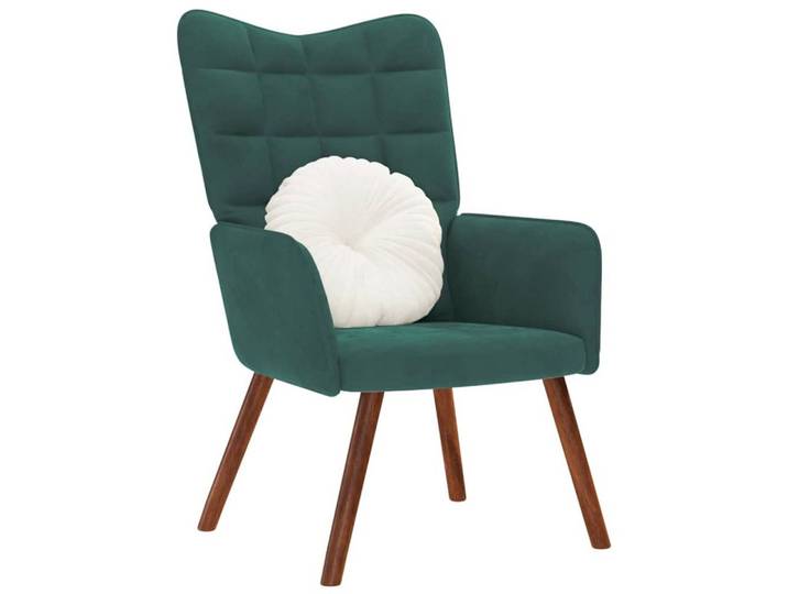 vidaXL Relaxsessel, Relaxsessel Dunkelgrün Samt