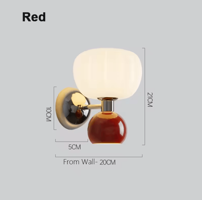 Inspire Curations Nordic Pumpkin Shape Wall Lamp wd360 red 3 Colors