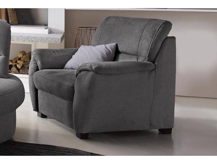 Sessel SIT & MORE Pandora , grau (anthrazit), B:103cm H:91cm T:90cm, Luxus-Microfaser ALTARA NUBUCK (100% Polyester);Luxus-Microfaser (100% Polyester);Luxus-Microfaser ALTARA NUBUCK (100% Polyester), Sessel, Sessel