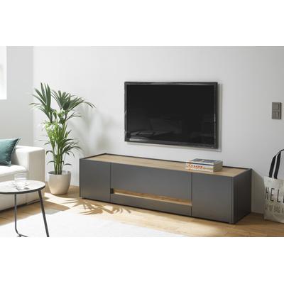 Lowboard HOME AFFAIRE "City/Giron, moderner TV-Schrank, Kommode, TV-Unterschrank", grau (anthrazit), B:170cm H:40cm T:45cm, Sideboards, Lowboard, zeitlos, modern, ausreichend Stauraum, vielseitig einsetzbar