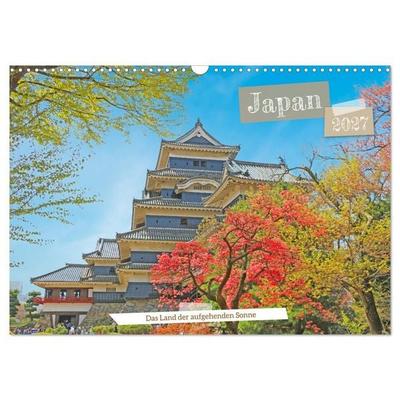 Japan das Land der aufgehenden Sonne (Wandkalender 2027 DIN A3 quer), CALVENDO Monatskalender