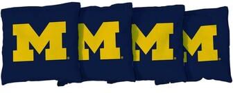 Skip's Garage Michigan Wolverines Blue Cornhole Bags