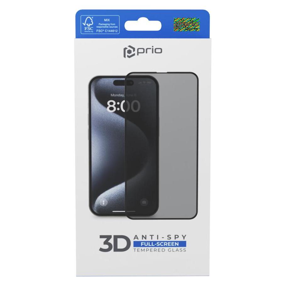 prio 3D Anti-Spy Panzerglas für Samsung S24 schwarz (Samsung Galaxy S24) (PSG-1651)