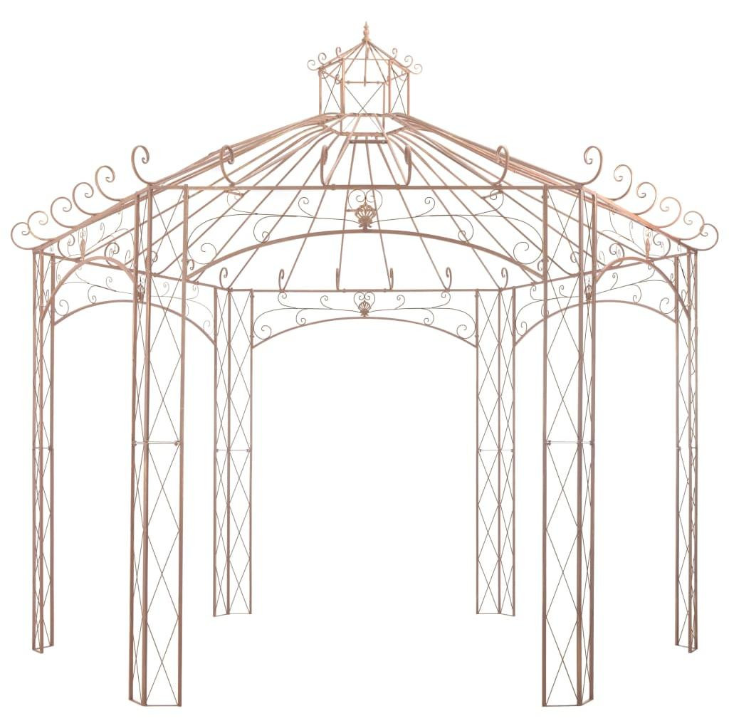 vidaXL Tuinpaviljoen, antiekbruin, 4 meter, ijzer
