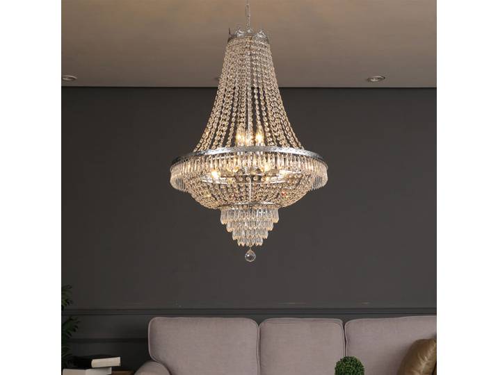 Lustre LED de luxe pour salon, lustre en cristal pour hall d'hôtel, villa, plafond haut, escalier, style européen