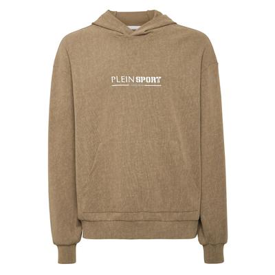 Sweatshirt PLEIN SPORT "Langarm-Sweatshirt", Herren, Gr. S, beige (65, military), Obermaterial: 60% Baumwolle, 38% Polyester, 2% Elasthan, Sweatshirts Sweatshirt
