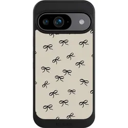 Nivocase Hülle für Google Pixel 9 Handyhülle NIVOcore Case Schwarz Muster Schleife Schleifen (Google Pixel 9), Smartphone Hülle, Schwarz